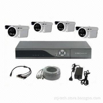 4channel CCTV Kits with 1/3 Sony Outdoor Night Vision Cameras